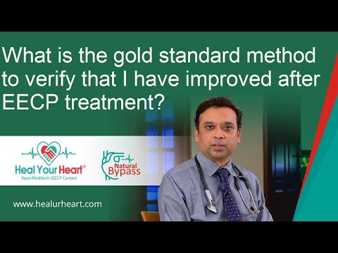 What is the gold standard method to verify that I have improved after EECP treatment?