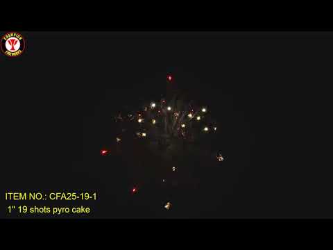 CFA25-19-1 1'' 19 shots multishots 500g fireworks cake