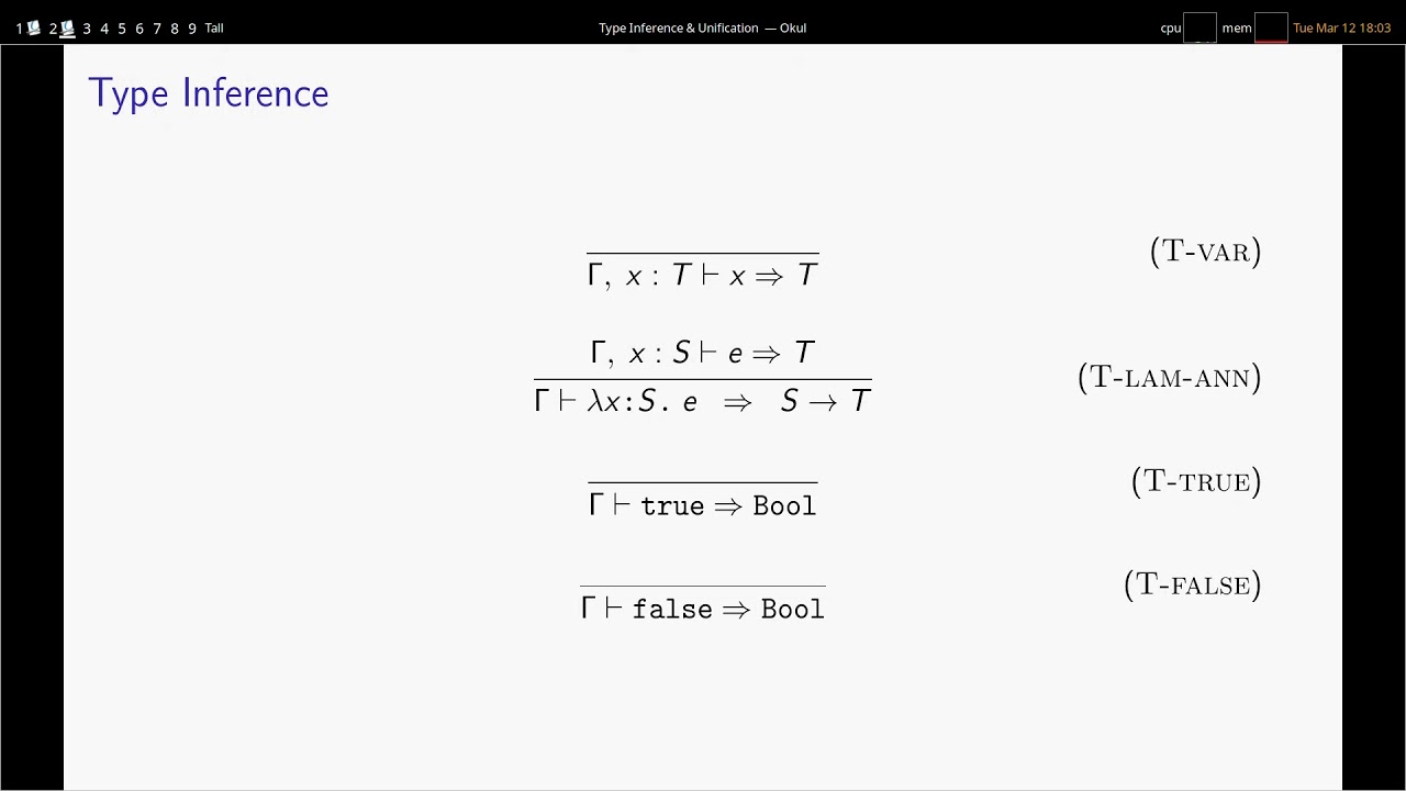 Type Inference & Unification - Isaac Elliot - BFPG 2019-03