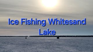 Ice Fishing Whitesand Lake.