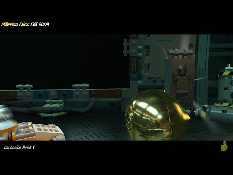 Lego Star Wars The Force Awakens: Millennium Falcon FREE ROAM (All Collectibles) - HTG