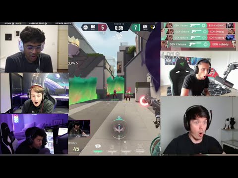 Valorant Pros/Streamers reacts to Gen.G Texture's INSANE 4k against EDG