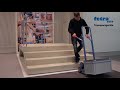 Fetra Aluminium-Treppenkarre, mit dreiarmigen Radsternen, Schaufelbreite 480mm-youtube_img