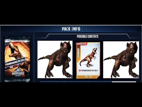 Jurassic World The Game ! Tyrannosaurus Rex Gen. 2 Pack / T - Rex Gen.2 Pack , R #177