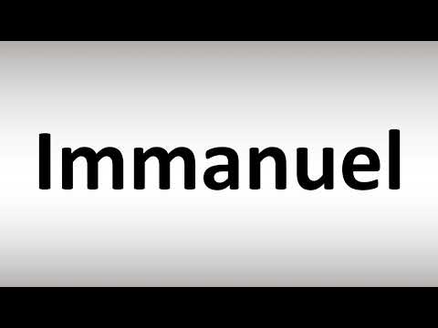 How to Pronounce Immanuel