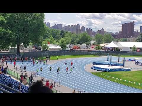 Novas 9-10 girls (Abigail) 100m dash at the Northeast Championships H4