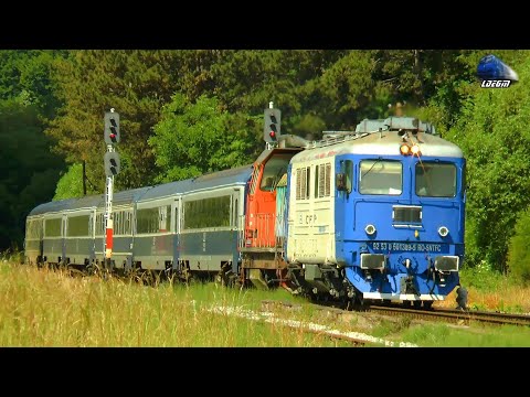 Două Trenuri de Călători in Gara Bratca/Two Passenger Trains in Bratca Station - 15 June 2021