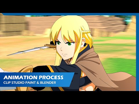 2.5D Animation Process - Clip Studio Paint & Blender -- "Treasure Hunt" Short Animation