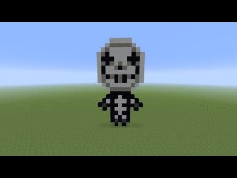 Minecraft Pixel!    Art Tutorial And Showcase Skull Trooper Fortnite - how to make a mini skull trooper from fortnite minecraft pixel art
