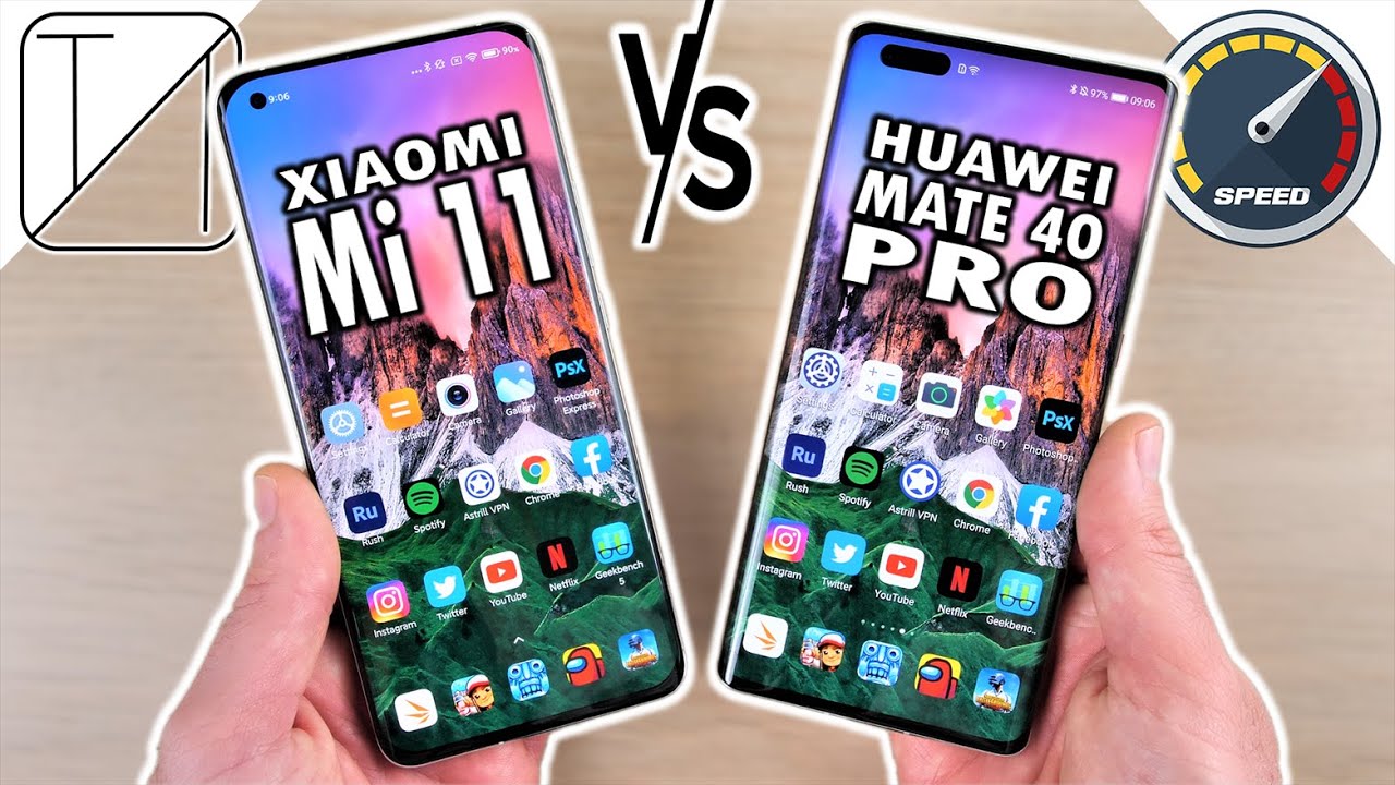 Xiaomi Mi 11 vs Huawei Mate 40 Pro Speed Test