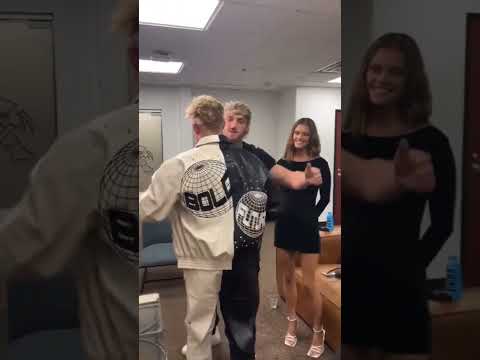 moment jake paul met Logan's girlfriend now fiance Nina Agdal