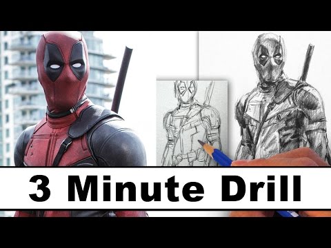 How to Draw Deadpool in 3 Minutes