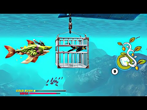 Hungry Shark World - Gaia Shark Attacks Cage Diver - Gaia Shark Attacks & Gameplay - GAIA SHARK