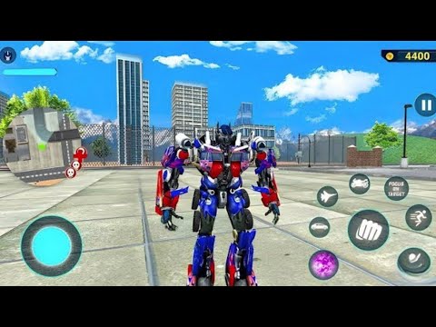 Optimus Prime Multiple Transformation Jet Robot Car Game 2020 - Android Gameplay