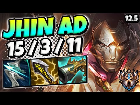 Jhin ADC vs Xayah / KR Challenger / Patch 12.5 / Season 12 [ 15 / 3 / 11 ] ⭐