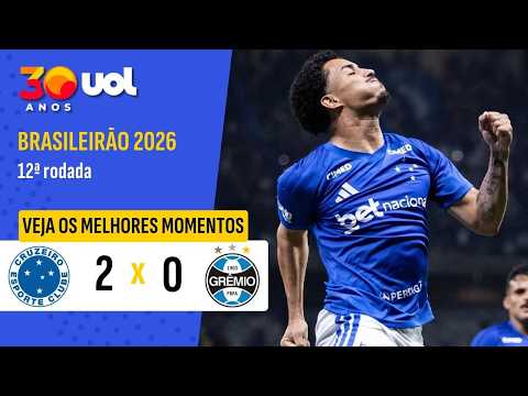 Gols e lances de Cruzeiro x Grêmio