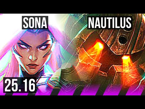 SONA & Lucian vs NAUTILUS & Ashe (SUP) | 70% winrate, 0/1/10 | EUW Master | 25.16
