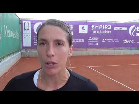 EMPIRE Slovak Open 2018: 1R, interview, Andrea PETKOVIC (GER) - Danka KOVINIC (MNE) 6-4 6-1
