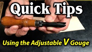 Quick Tips on Using the Adjustable V Gouge Leather Tool