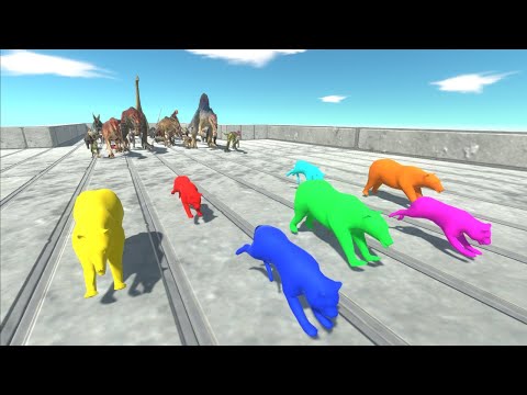 Race to eat Neon Bears & Tigers - Animal Revolt Battle Simulator