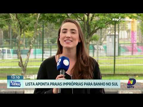 Lista mostra praias impróprias para banho no Sul de Santa Catarina