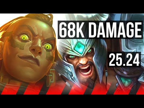 ILLAOI vs TRYNDAMERE (TOP) | 68K damage | KR Master | 25.24