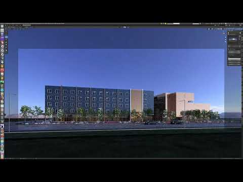 A building  exterior render from blender cycles and eevee for Architecture visualisation.