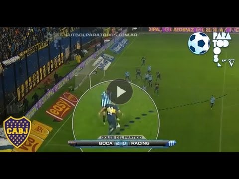 Los goles de Boca 2 Racing 0. Torneo Inicial 2013. Fecha 7. Fútbol Para Todos.