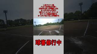 1人制 球審 ランナー2塁 ホームランの場合  #野球  #草野球  #審判 #球審