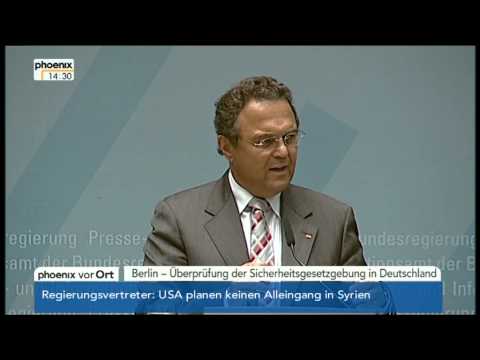 Sicherheitsgesetzgebung: Abschlussbericht der Regierungskommission am 28.08.2013