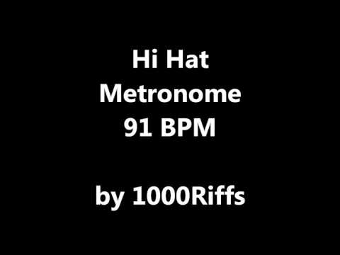 Hi Hat Metronome 91 BPM - Beats Per Minute