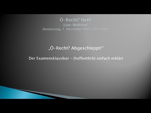Der Examensklassiker "Abschleppfall"