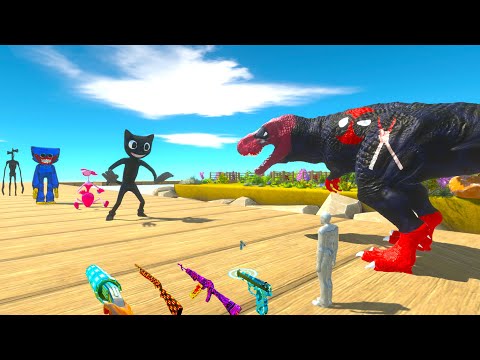 FPS AVATAR DEADPOOL T-REX RESCUE MISSION DEATH RUN - Animal Revolt Battle Simulator