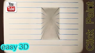 Иллюзия 3D коридор Простой рисунок. #3Dрисунок #простое3D Иллюзия 3D коридор Простой рисунок. #3Dрисунок #простое3D