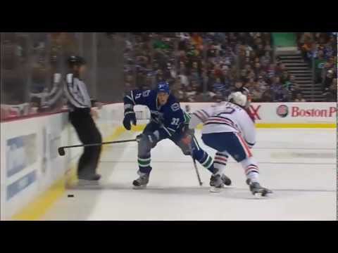 Jeff Petry hipchecks Dale Weise {Dual-Feed}