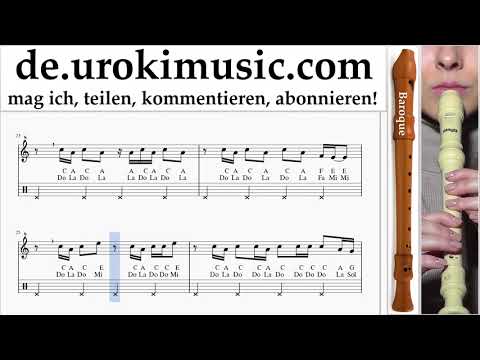 Blockflötenunterricht B. Imagine Dragons - Thunder Noten Lernen um-i995