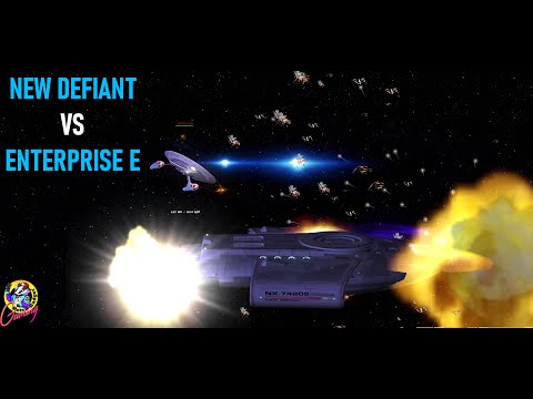 NEW Defiant VS USS Enterprise E MAJOR BATTLE - Star Trek Ship Battles - Bridge Commander