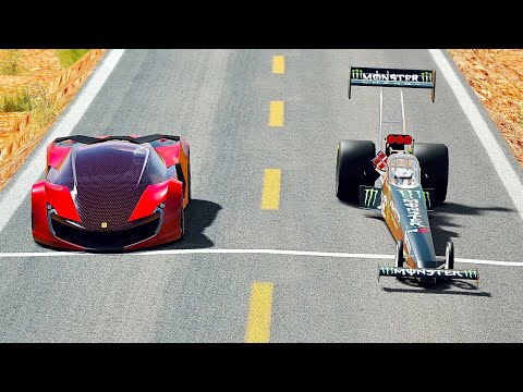 Ferrari Impronta vs Top Fuel Dragster at Desert Drag Race