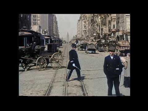 1080p COLOR | 1906 A Trip Down Market Street San Francisco - DeOldify
