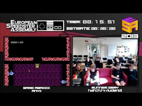 Abadox - Speed Run in 0:18:06 by Wery Live for European Speedster Assembly 2013