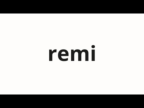 How to pronounce remi | 레미 (Remy in Korean)
