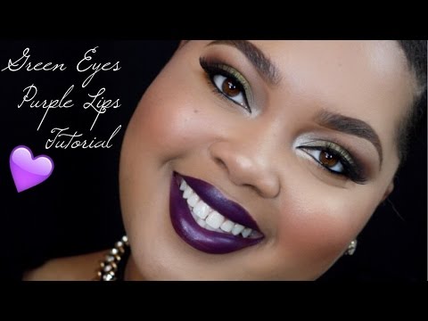 Green Eyes | Purple Lips Holiday Makeup Tutorial Video