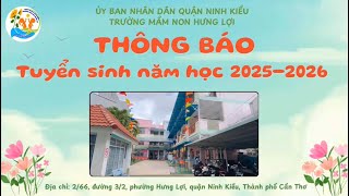 THÔNG BÁO TUYỂN SINH NĂM HỌC 2025-2026