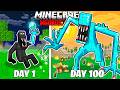 I Survived 100 Days As A DIAMOND DWELLER In HARDCORE Minecraft
