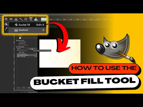 How to Use the BUCKET FILL TOOL in GIMP (Fill area with color)