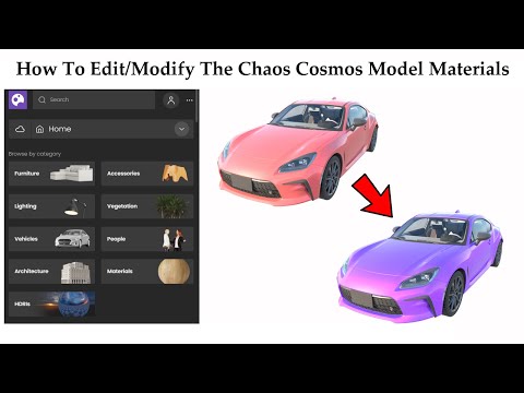 How To Change/Modify Vray 5 Cosmos Library Model Materials