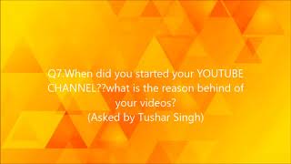 Answers of your Questions part 1