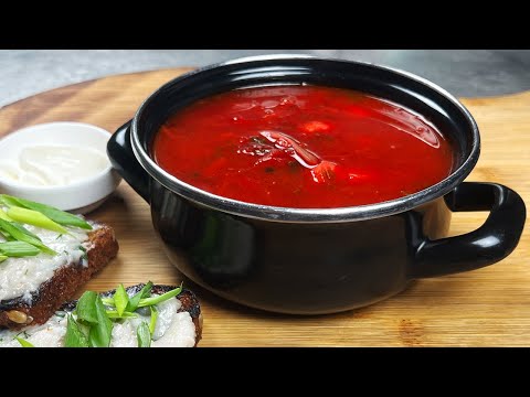 Ukrainian red borscht! Grandma's recipe in 30 minutes!