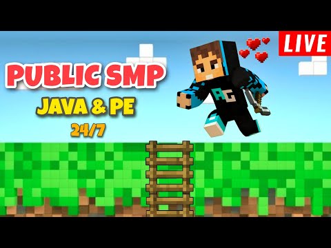 MINECRAFT LIVE || PUBLIC SMP LIVE | JAVA + PE | 24/7 | FREE TO JOIN