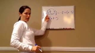 Saxon Math Algebra 1 - Lesson 31 - Equations with Parentheses